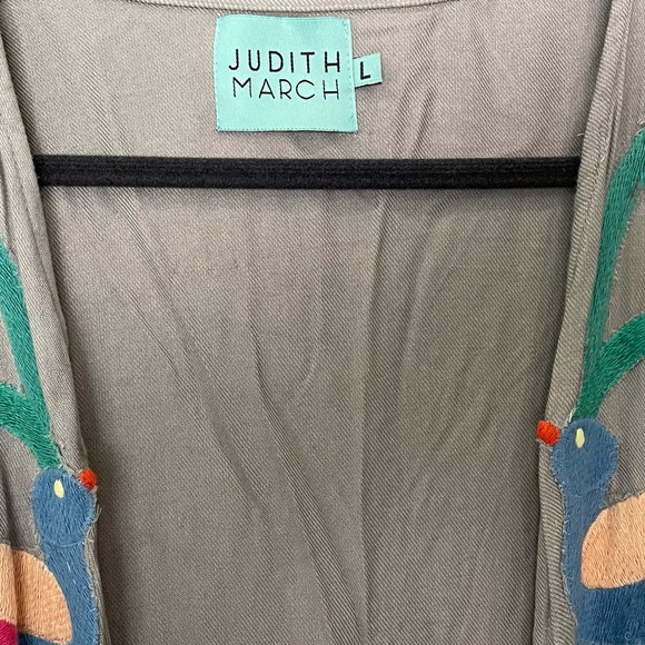 Judith March Gray Maxi Dress with Colorful Embroidery - Picture 7 of 7